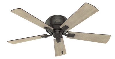 52 inch Crestfield Noble Bronze Low Profile Ceiling Fan with LED Light Kit and Pull Chain