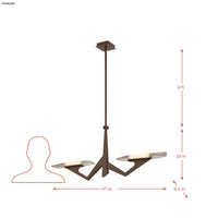 Down the Wrong Path 2 Light Medium Linear Chandelier