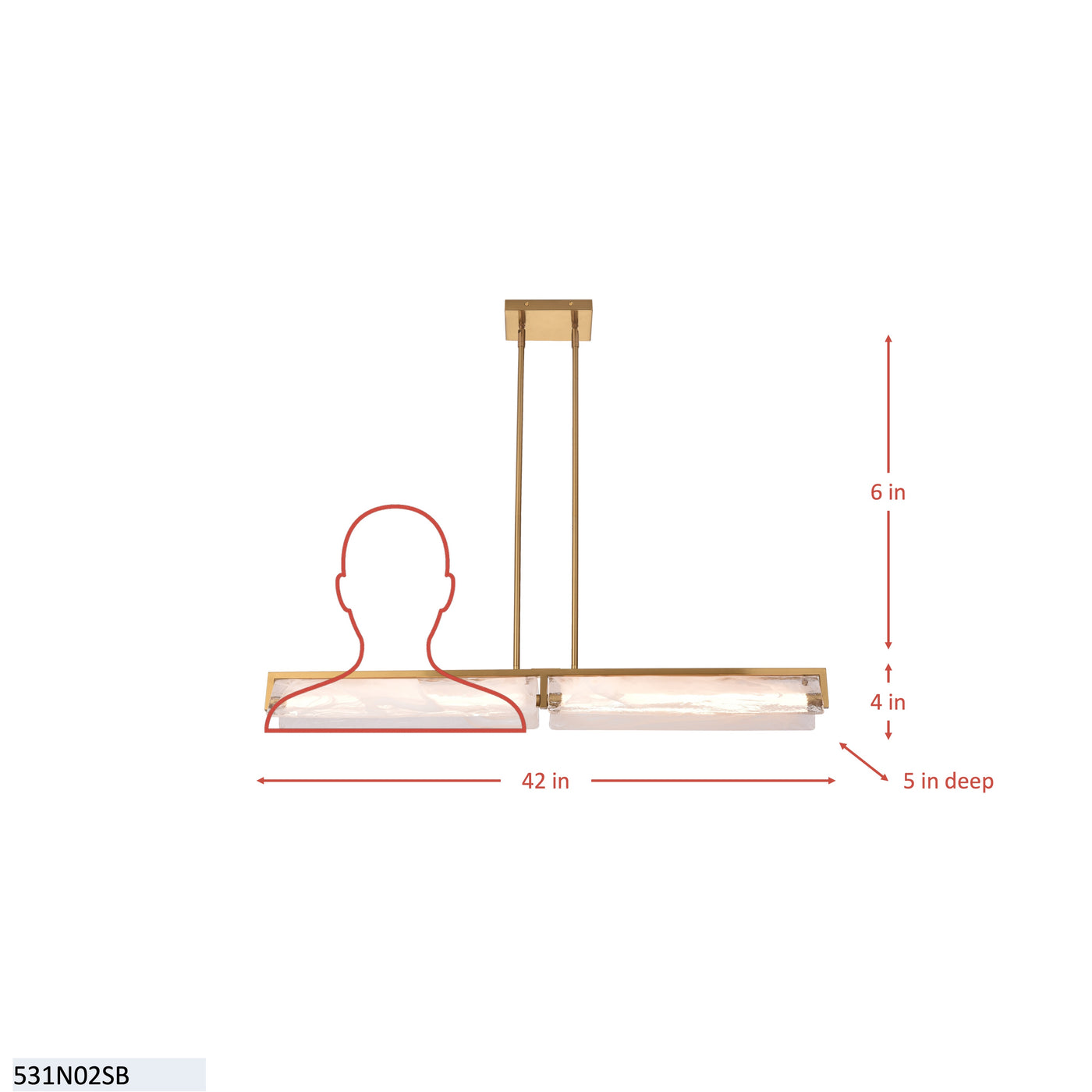 Mingle 2 Light Medium Linear Pendants