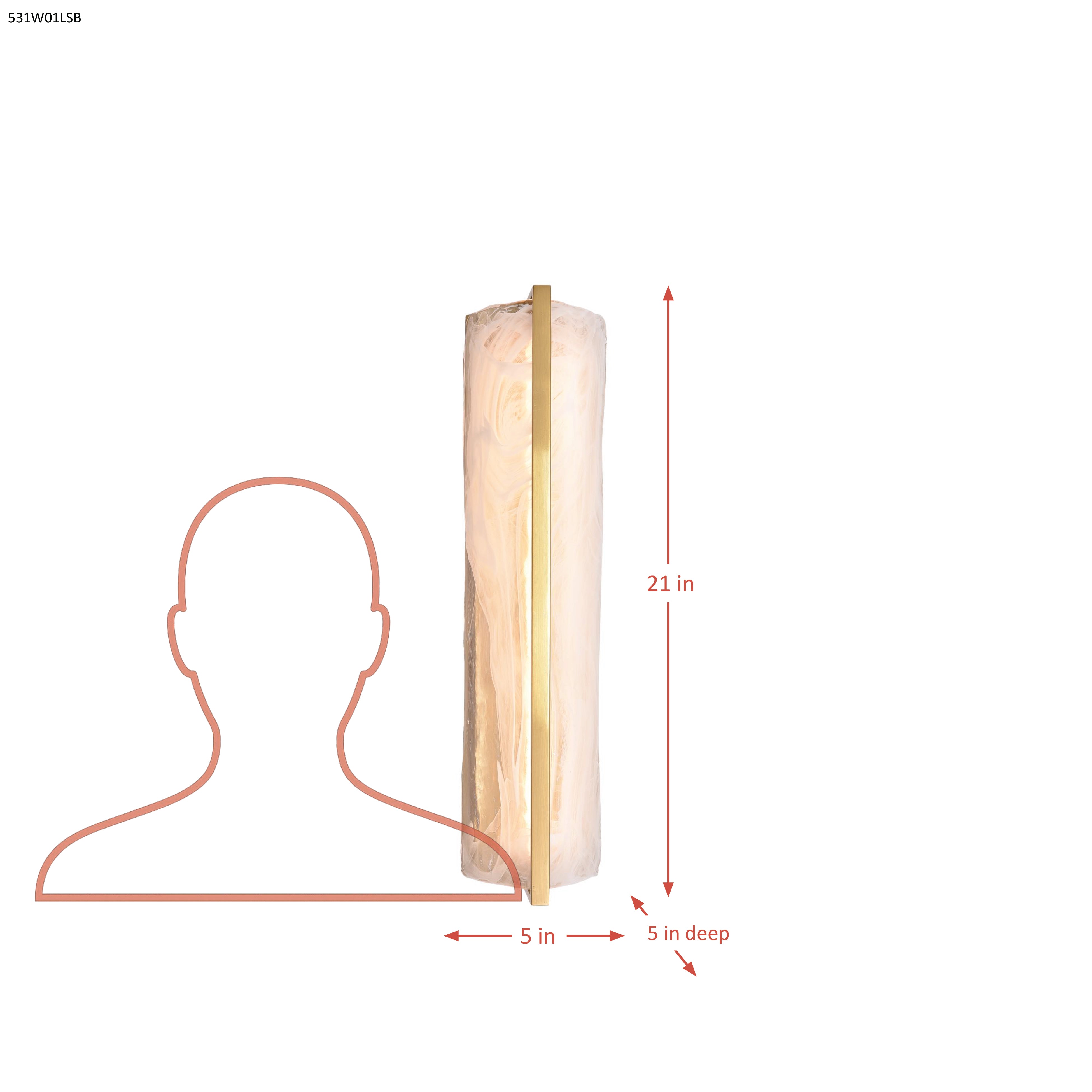 Mingle 1 Light Tall Wall Sconce