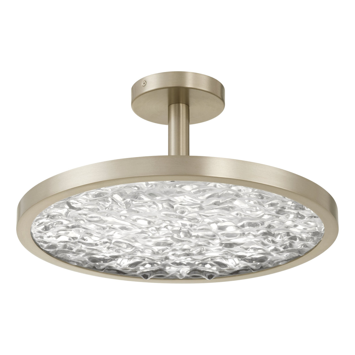 Courtney 18-inch Champagne Gold 5CCT LED Convertible Pendant with Clear Water Glass