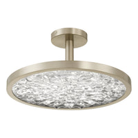 Courtney 18-inch Champagne Gold 5CCT LED Convertible Pendant with Clear Water Glass