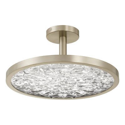 Courtney 18-inch Champagne Gold 5CCT LED Convertible Pendant with Clear Water Glass