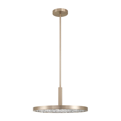 Courtney 18-inch Champagne Gold 5CCT LED Convertible Pendant with Clear Water Glass