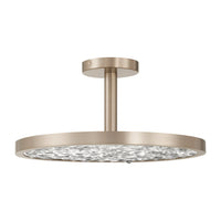 Courtney 18-inch Champagne Gold 5CCT LED Convertible Pendant with Clear Water Glass