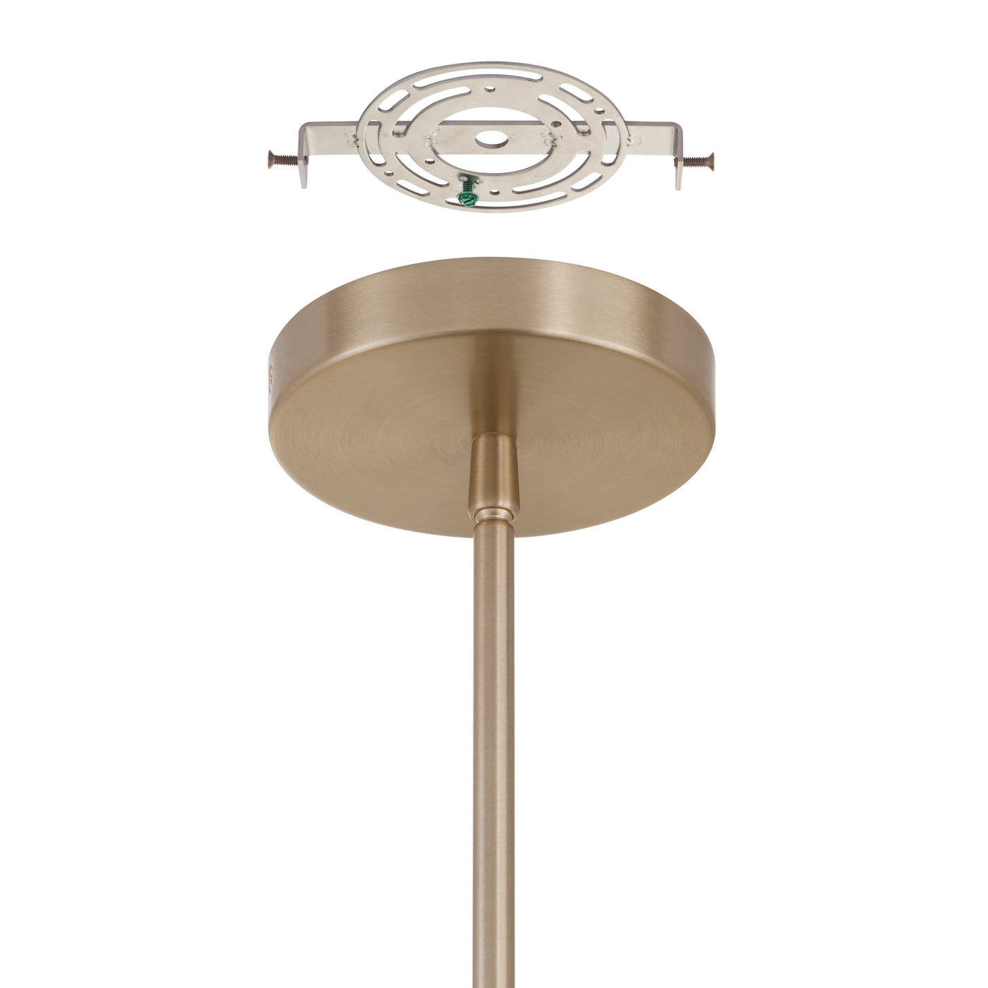 Courtney 18-inch Champagne Gold 5CCT LED Convertible Pendant with Clear Water Glass