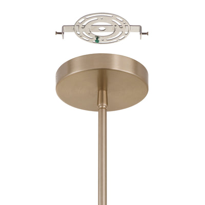 Courtney 18-inch Champagne Gold 5CCT LED Convertible Pendant with Clear Water Glass