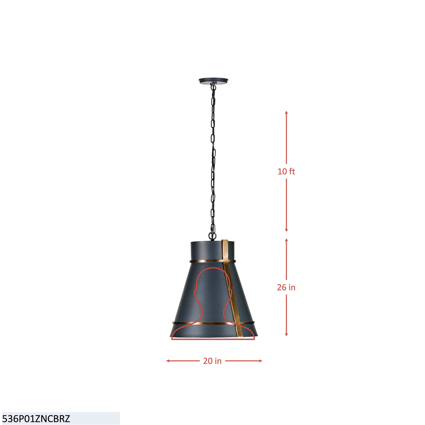 Brasserie 1 Light Pendant