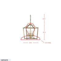 Gridlock 4 Light Pendant