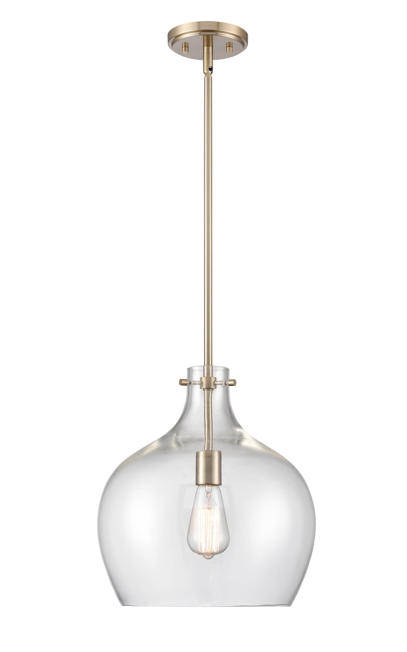 13-inch Modern Gold 1-Light Pendant Light