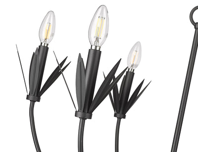 22.75'' Primrose Matte Black 6 Light Chandelier