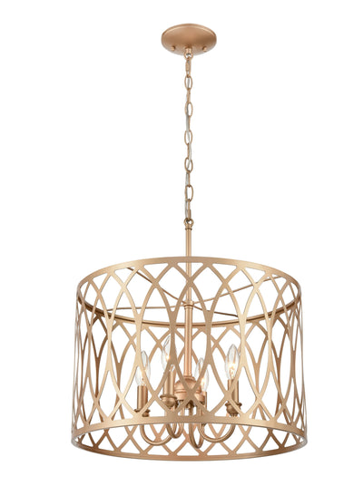 12.25'' Arelyn Painted Modern Gold 4 Light Pendant