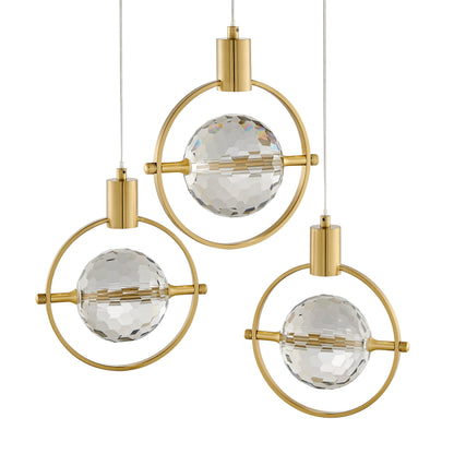 Hollywood Circle 3 Light Pendant | Gold
