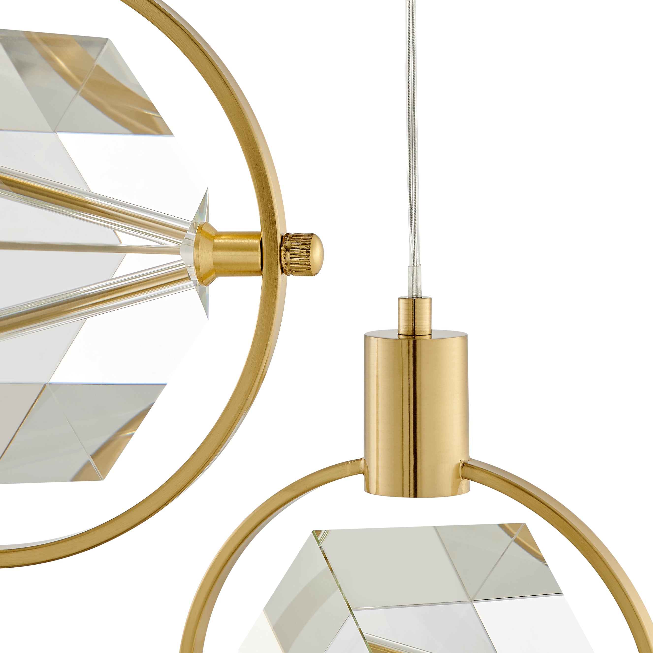 Hollywood Cube 3 Light Pendant | Gold
