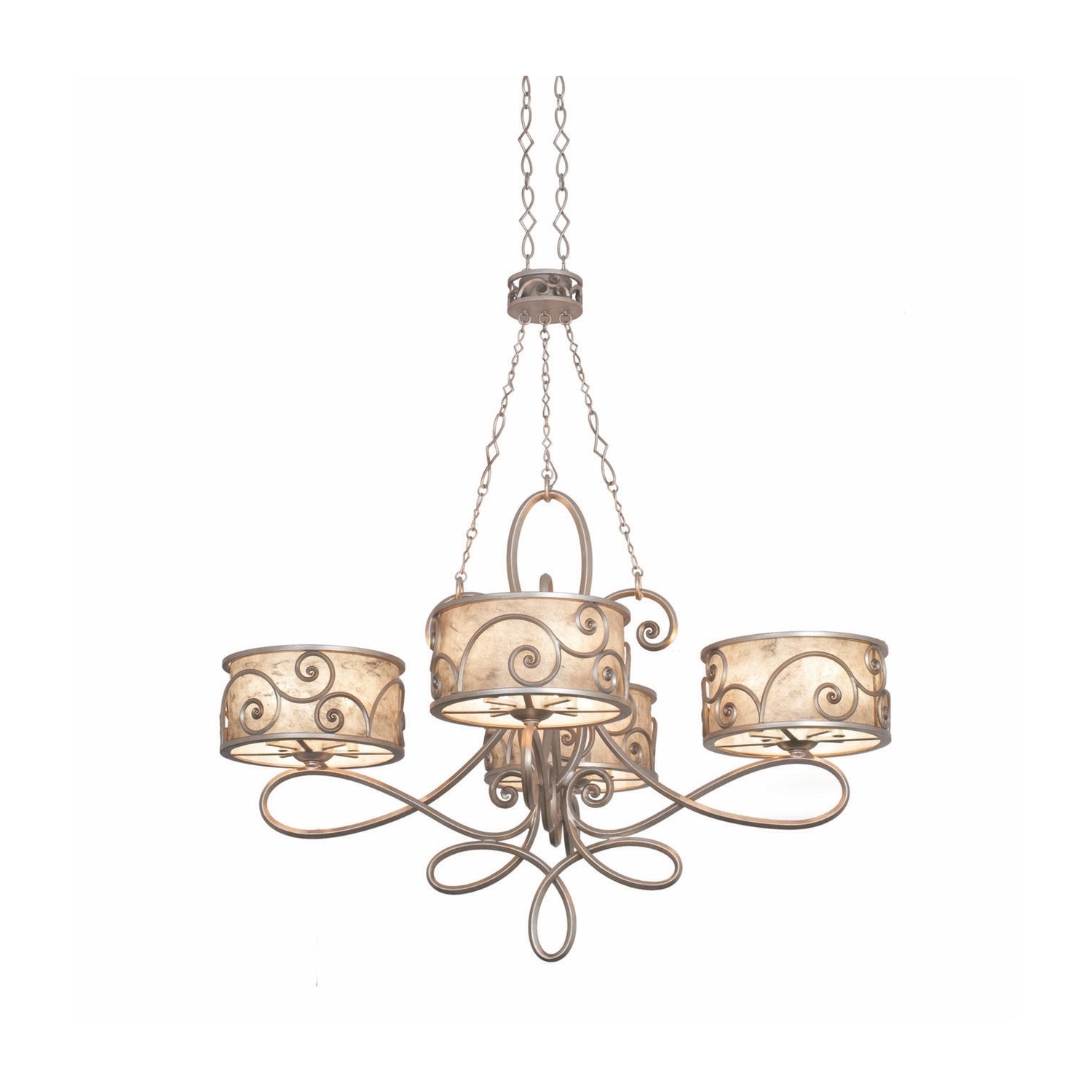 36.5'' Windsor 20 Light Aged Silver Chandelier
