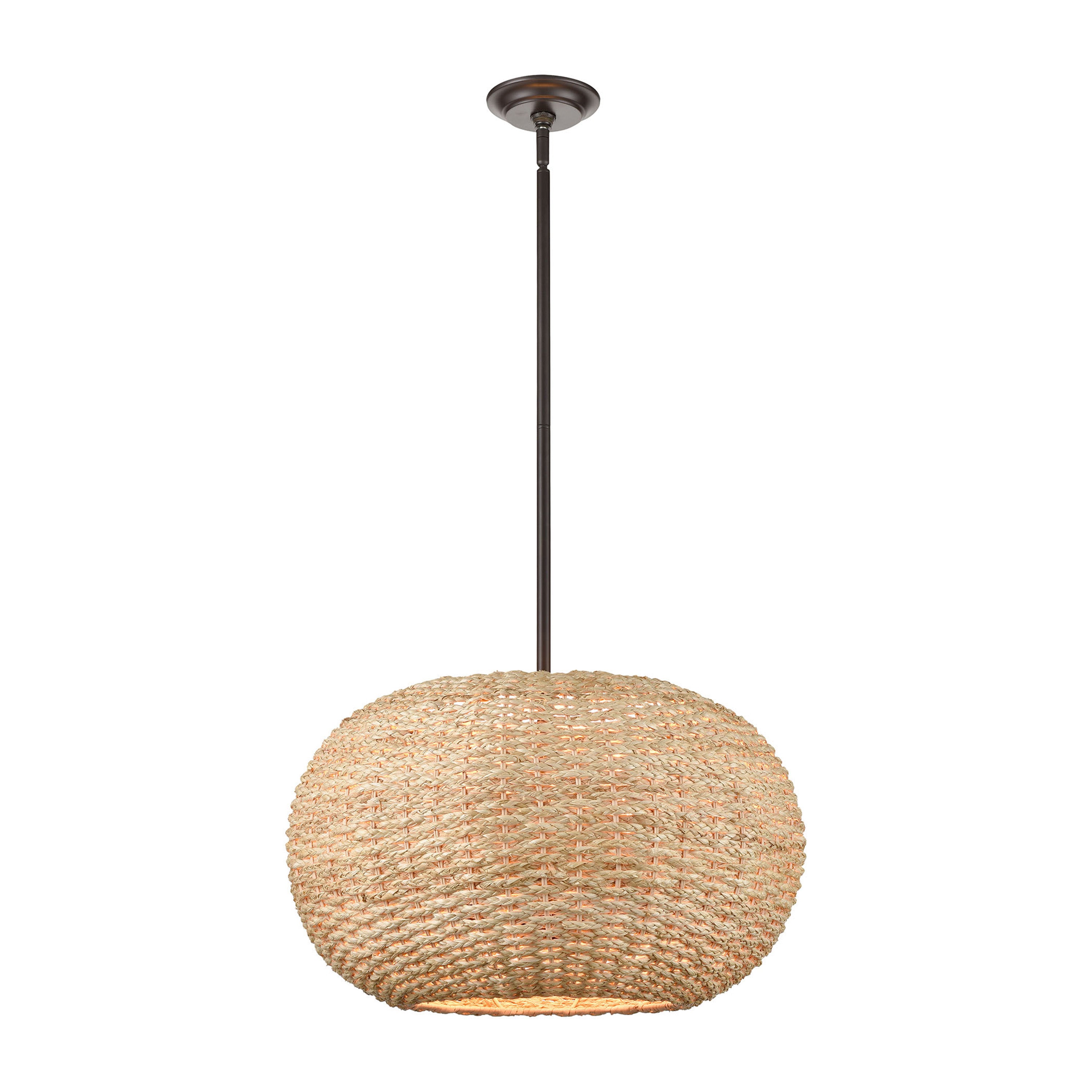 13.25'' Bemo Oiled Bronze 3 Light Pendant