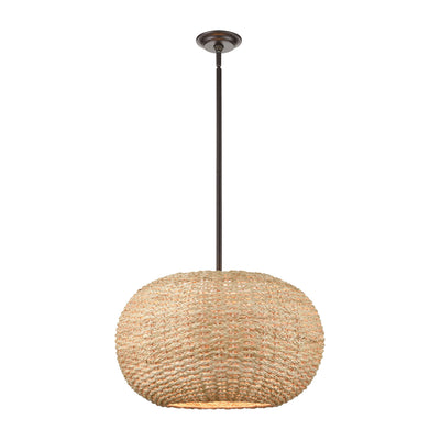 13.25'' Bemo Oiled Bronze 3 Light Pendant