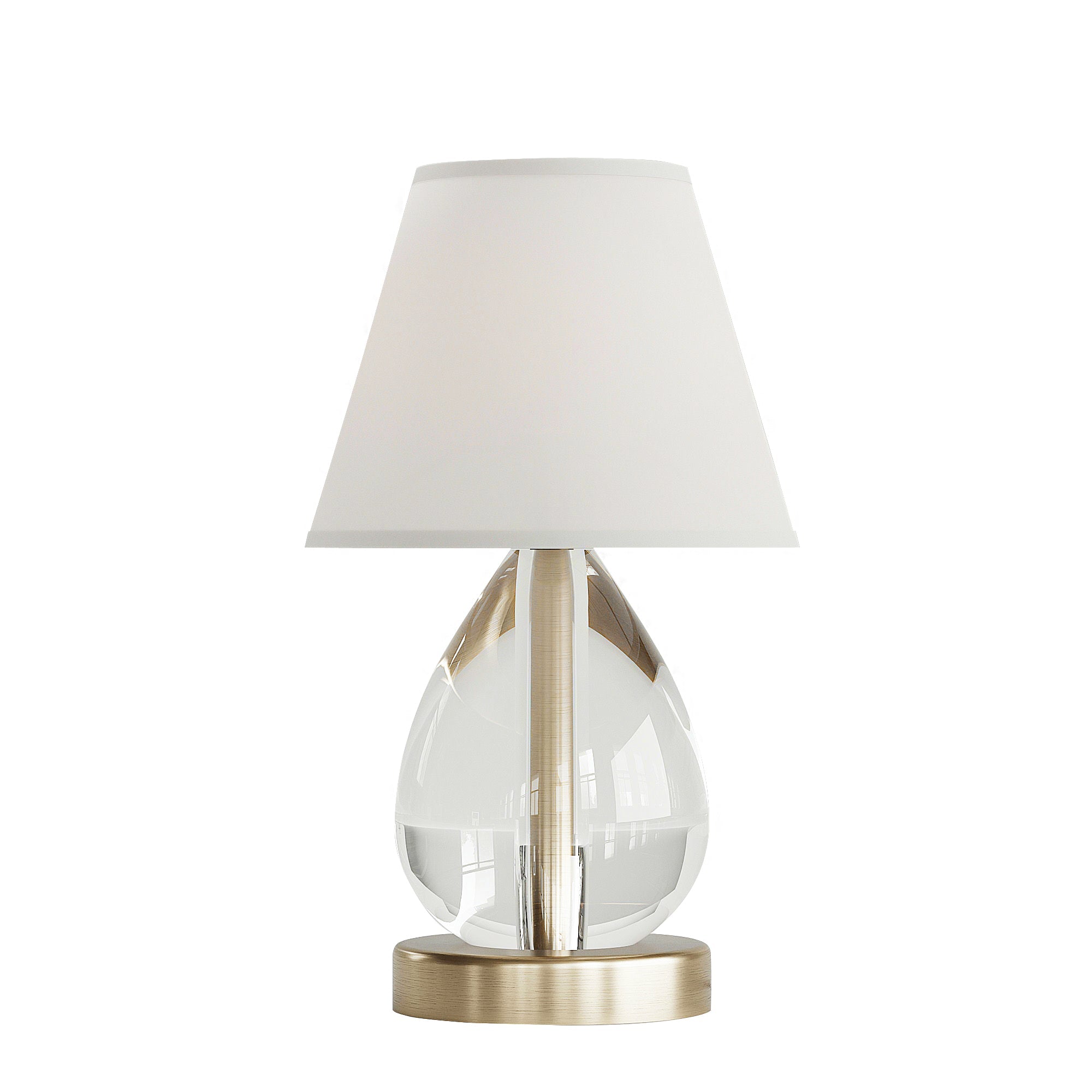 Mona & Lisa 1 Light Oblong Crystal Table Lamp