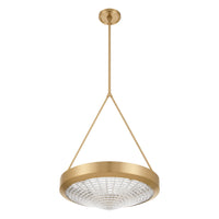 Agate 20-inch 4-light Champagne Gold Pendant Light with Clear Holophane Glass Shade