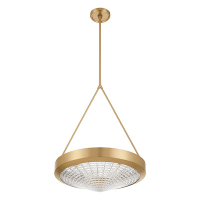 Agate 20-inch 4-light Champagne Gold Pendant Light with Clear Holophane Glass Shade