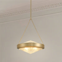 Agate 20-inch 4-light Champagne Gold Pendant Light with Clear Holophane Glass Shade