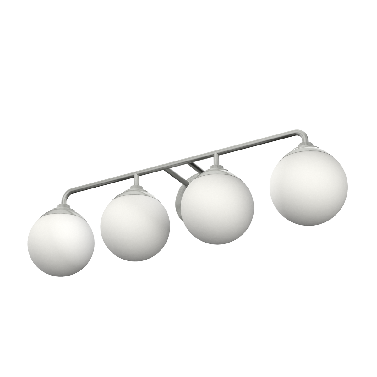 Hepburn 30-inch 4-light Brushed Nickel Vanity Light with Cased White Glass