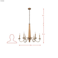 Dinner at 6 Light Chandelier