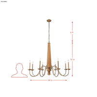 Dinner at 8 Light Chandelier