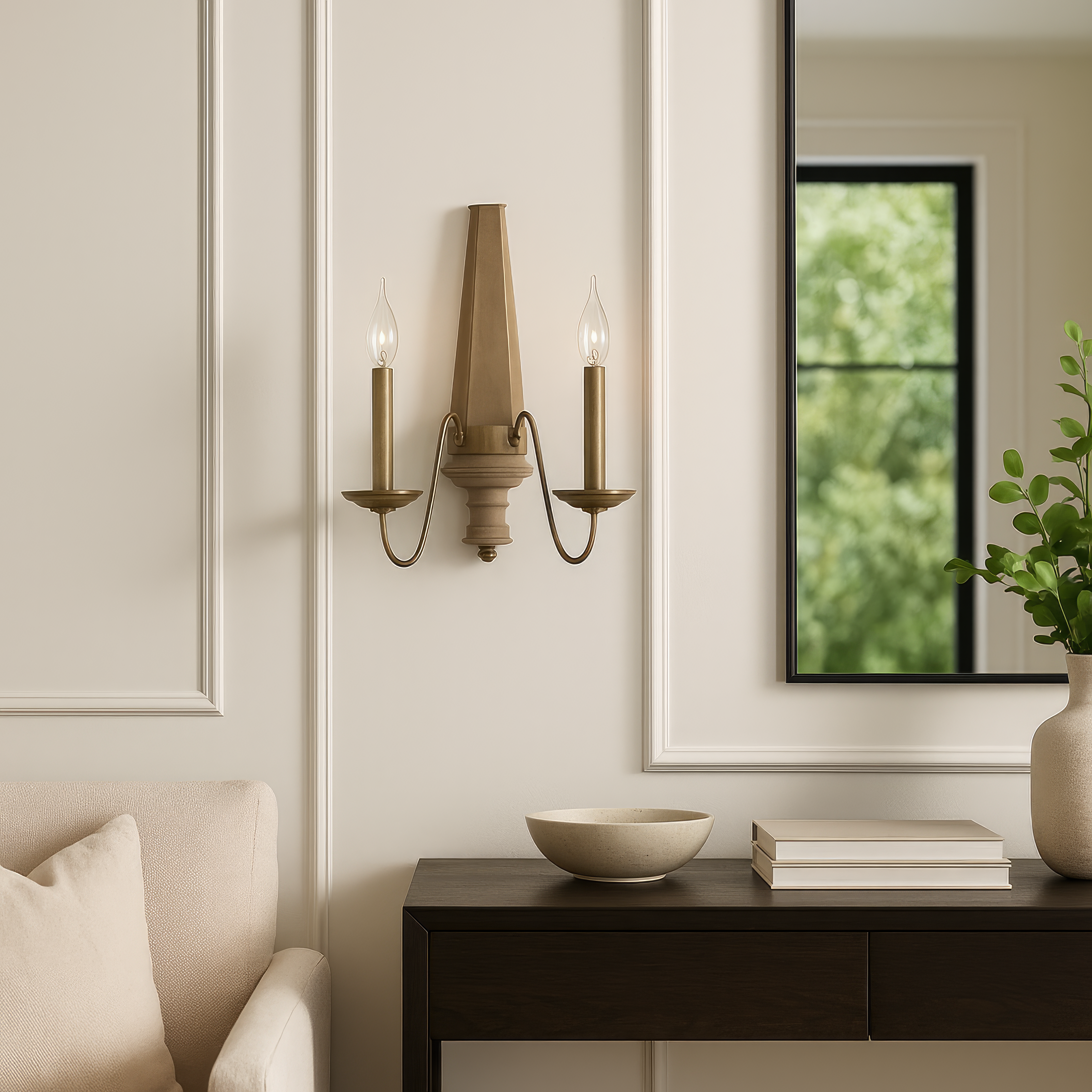 Dinner at 2 Light Wall Sconce