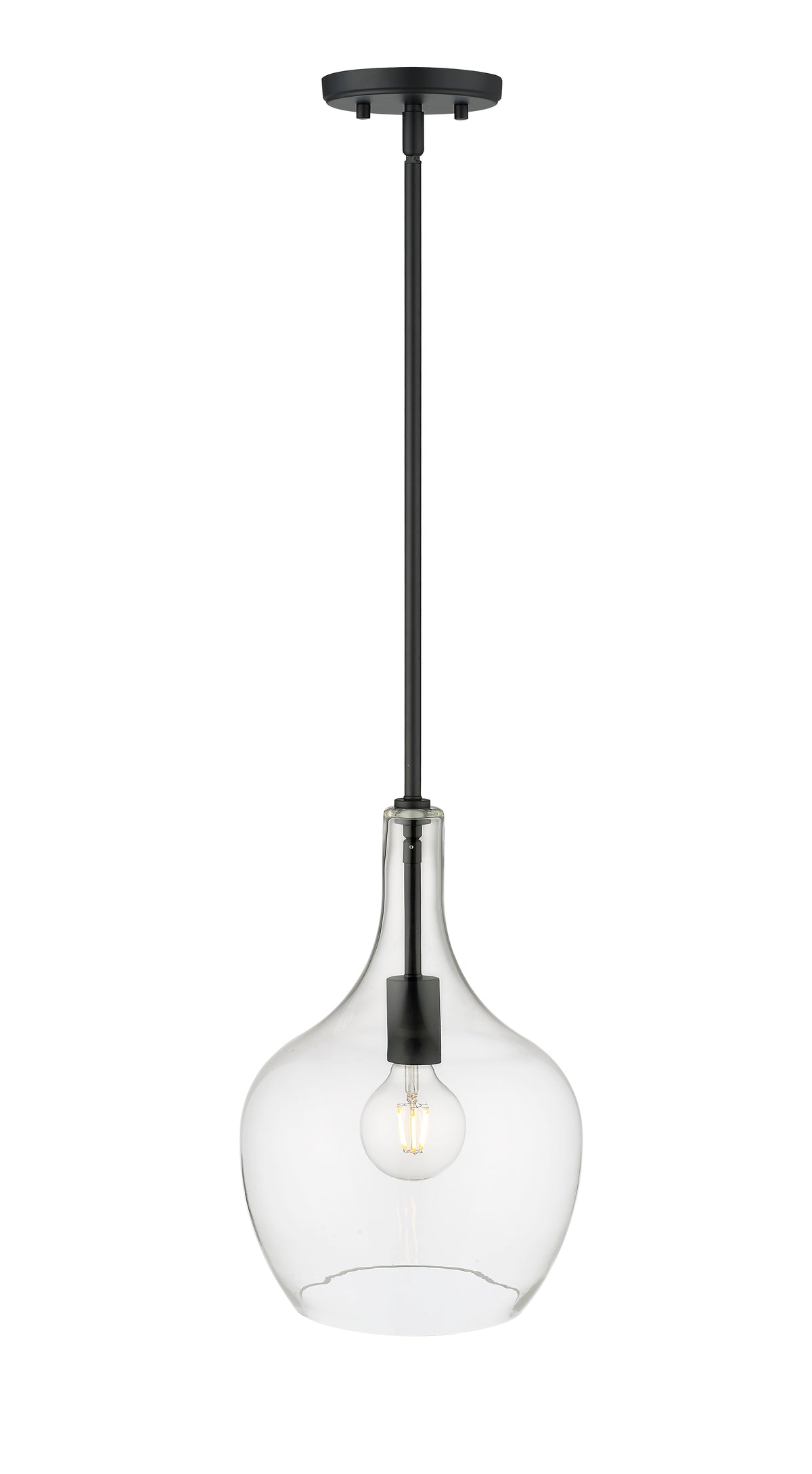 15'' Lamara Matte Black 1 Light Pendant