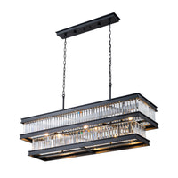 Double Take 6 Light 2-Tier Linear Chandeliers