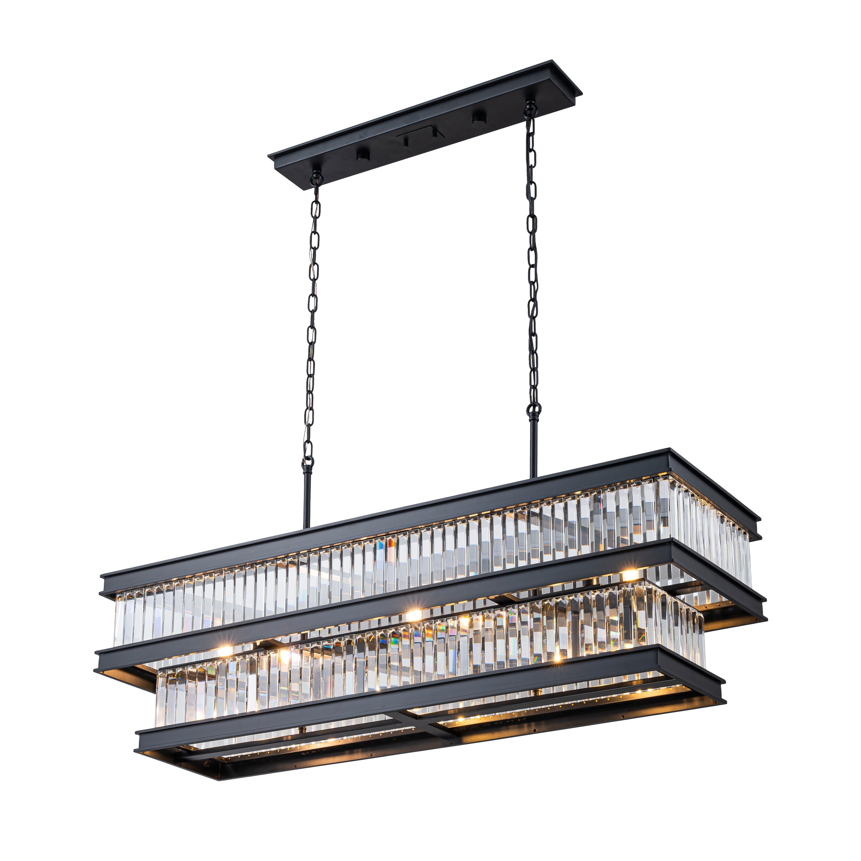 Double Take 6 Light 2-Tier Linear Chandeliers