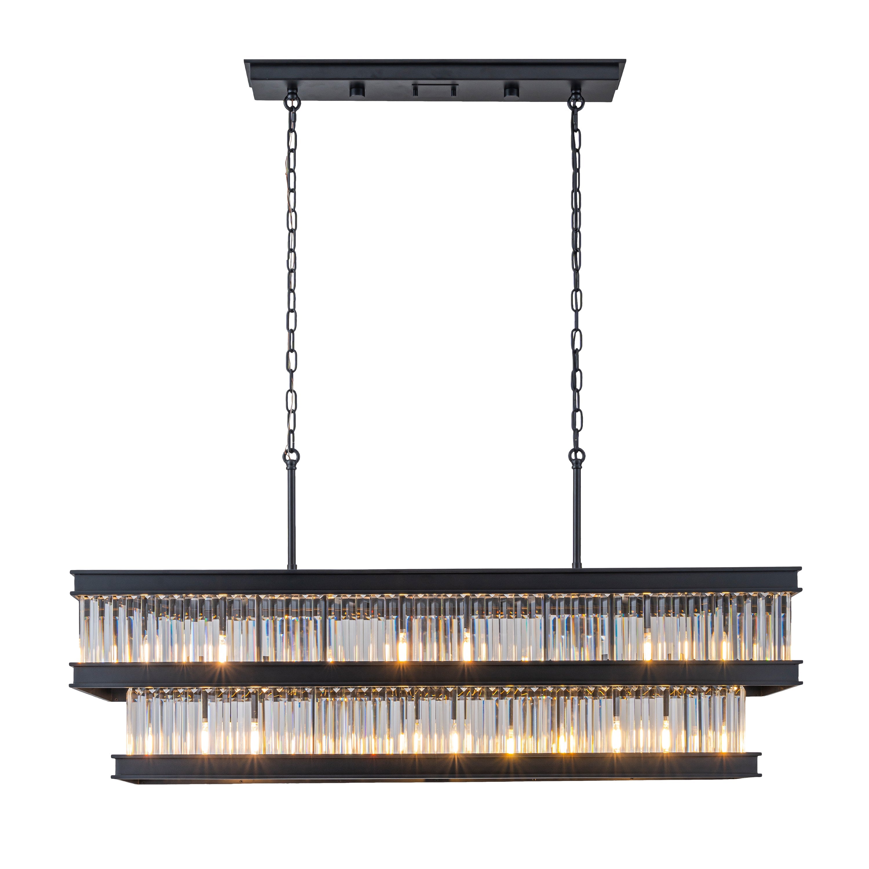 Double Take 6 Light 2-Tier Linear Chandeliers