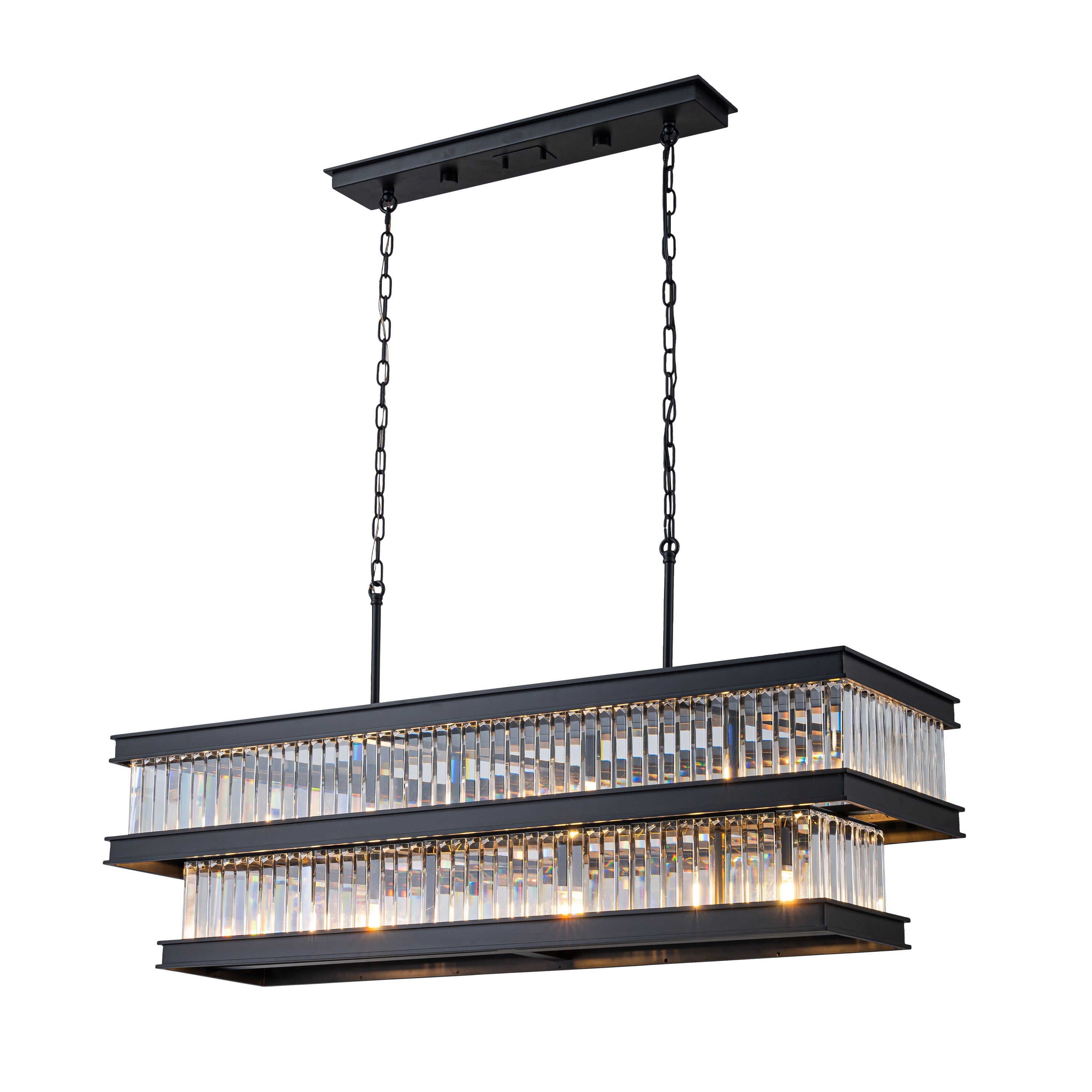 Double Take 6 Light 2-Tier Linear Chandeliers
