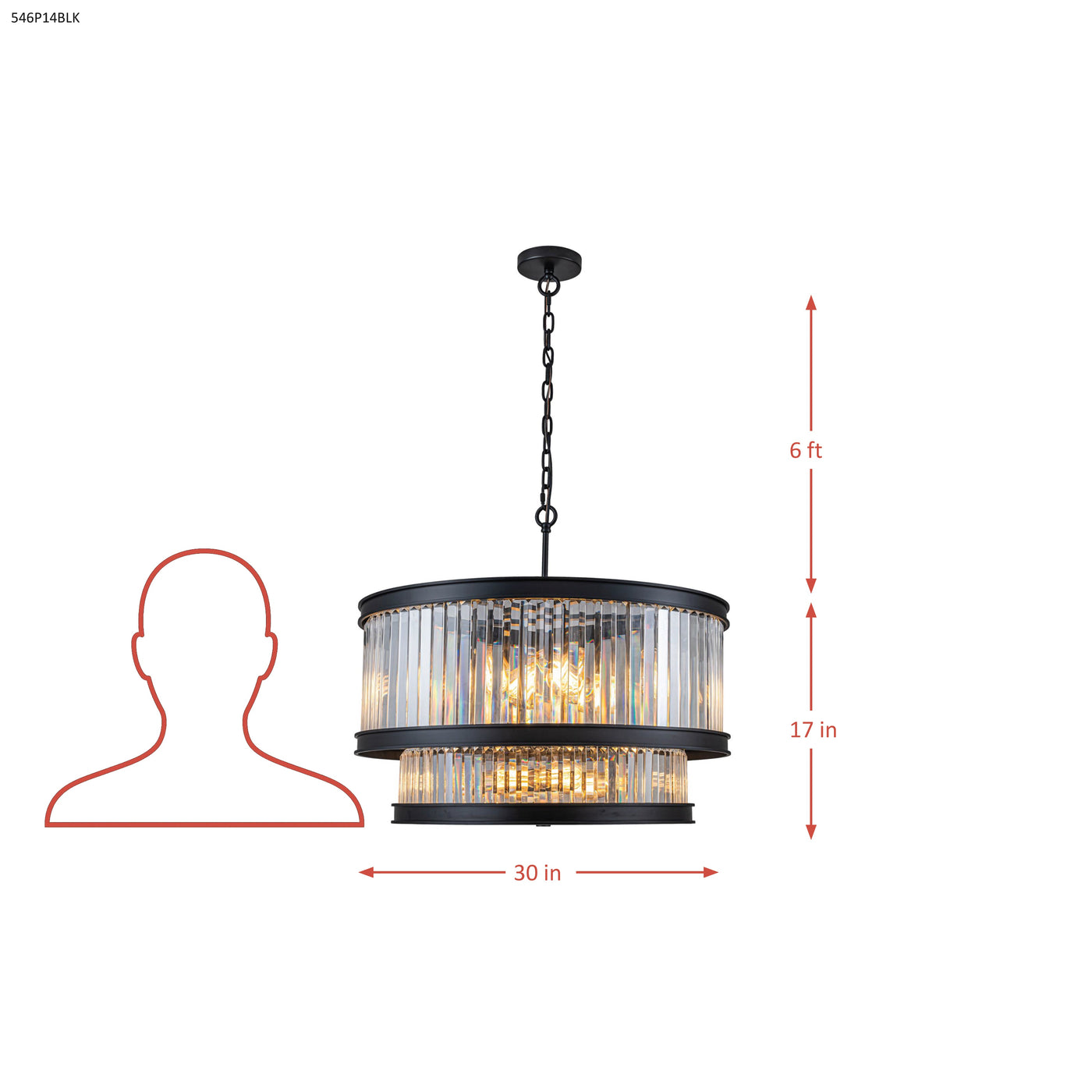 Double Take 14 Light 2-Tier Pendant