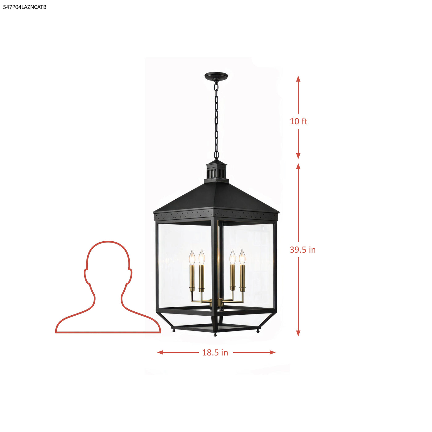 Midnight Manor Large 4 Light Pendant