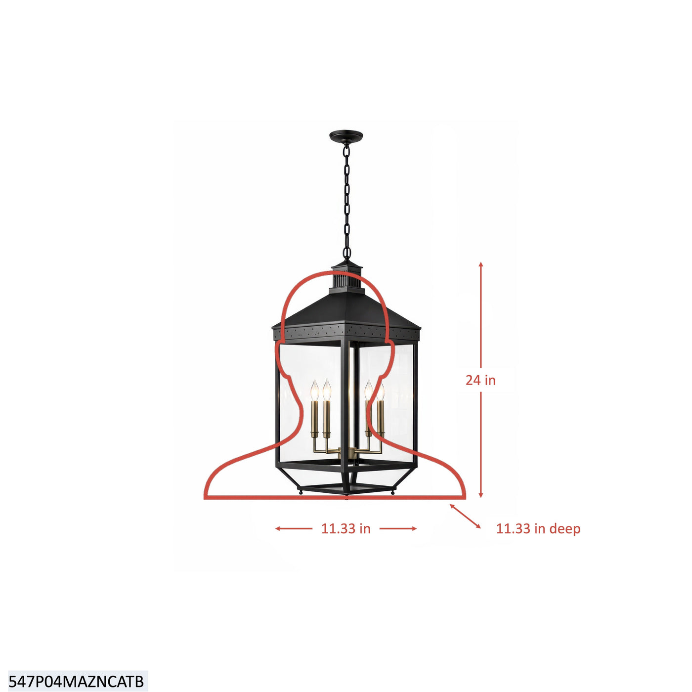 Midnight Manor 4 Light Medium Pendant