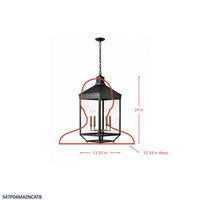 Midnight Manor 4 Light Medium Pendant