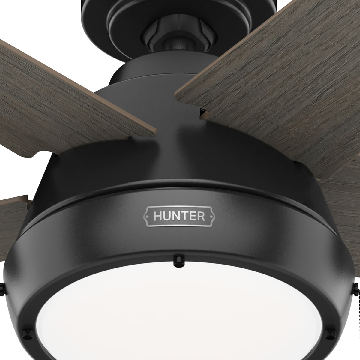 44 inch Burroughs Matte Black Ceiling Fan with LED Light Kit and Pull Chain