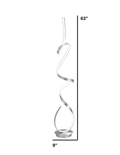 Amsterdam LED Silver 63" Floor Lamp | Dimmable