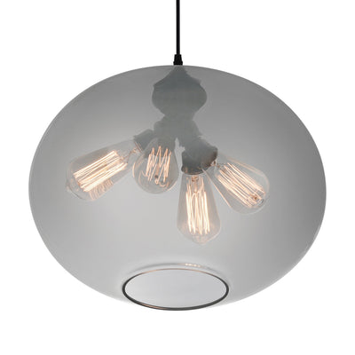 Smoke Down 4 Light 16 Inch Glass Pendant