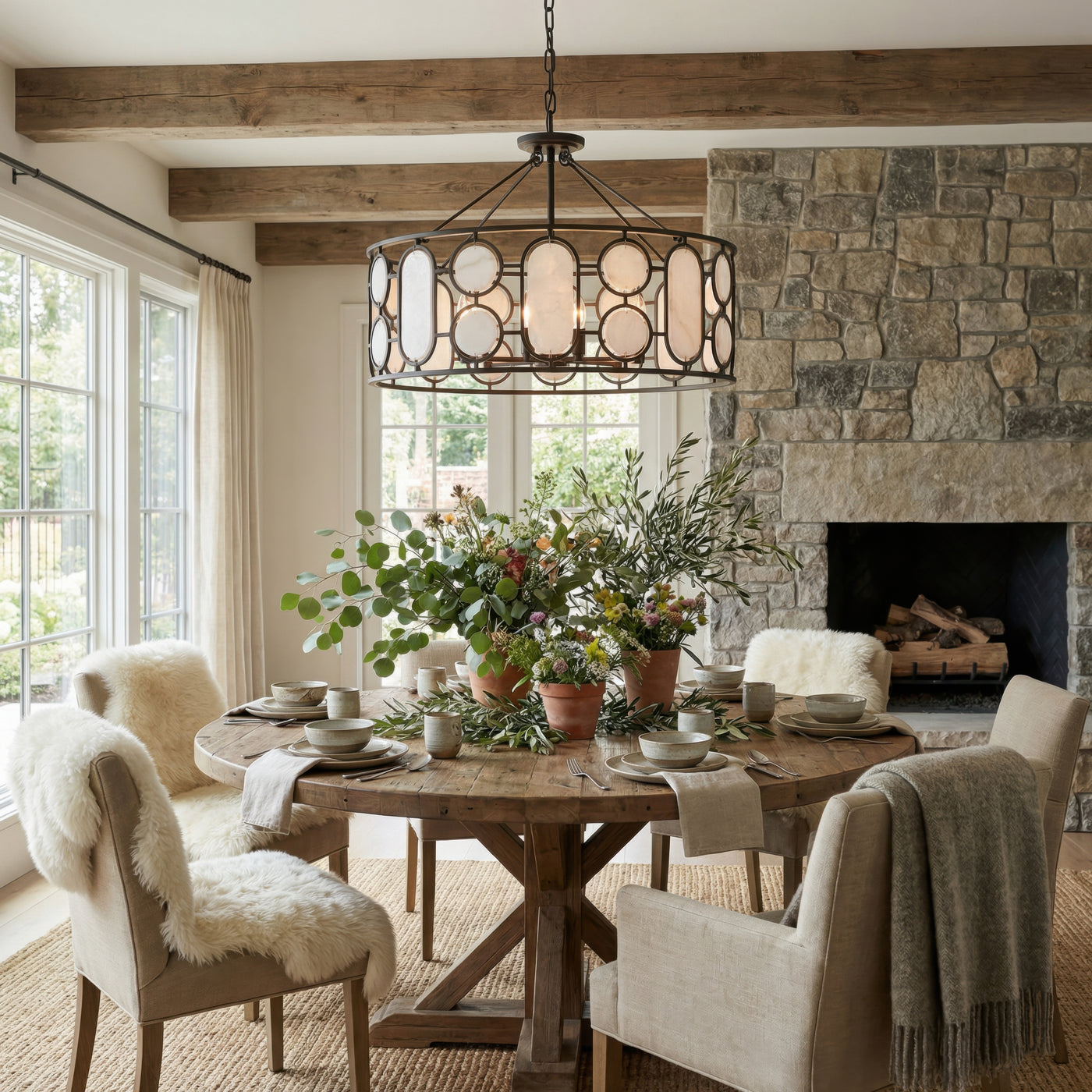 Oval Office 6 Light Pendant