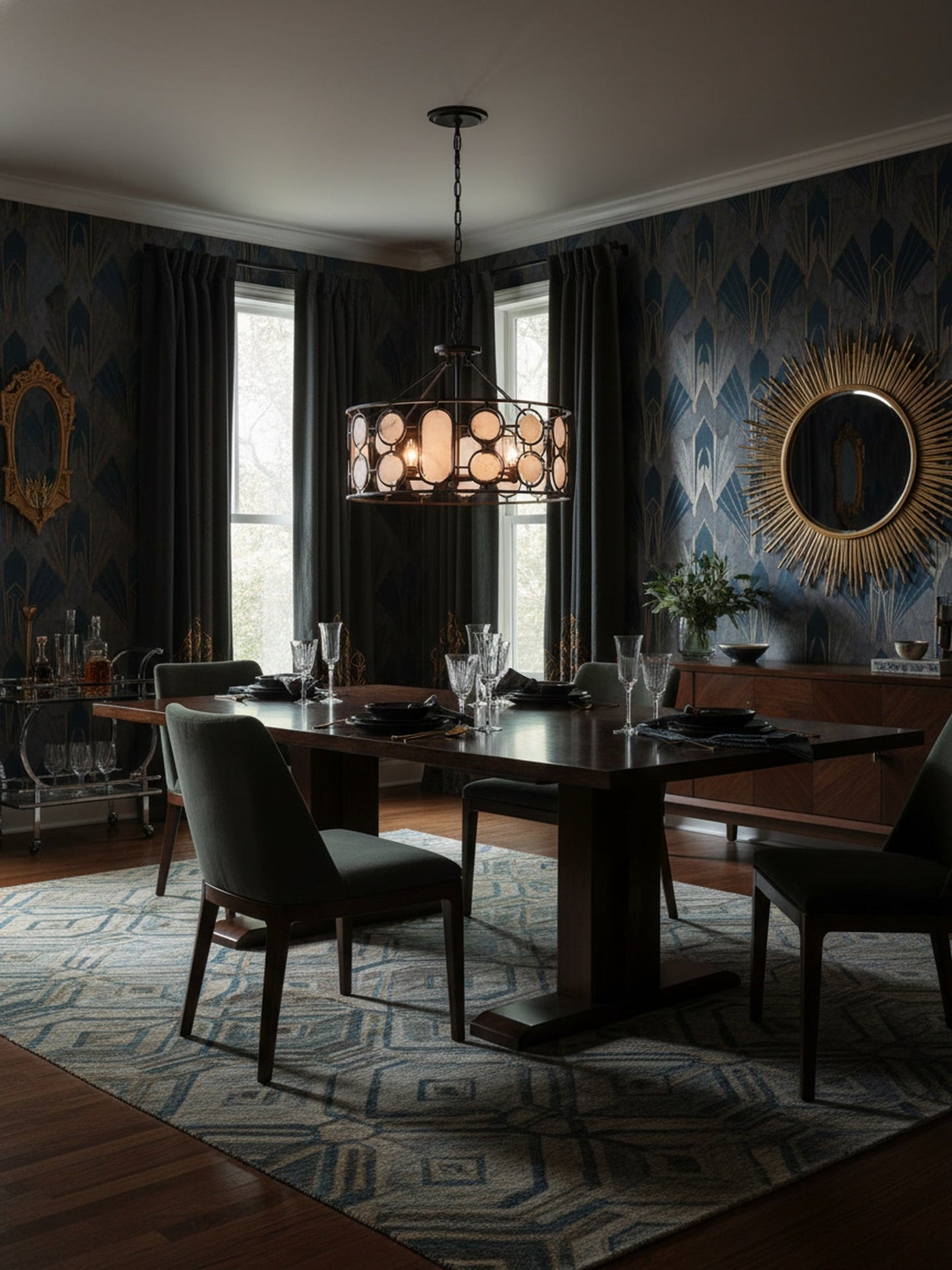 Oval Office 6 Light Pendant
