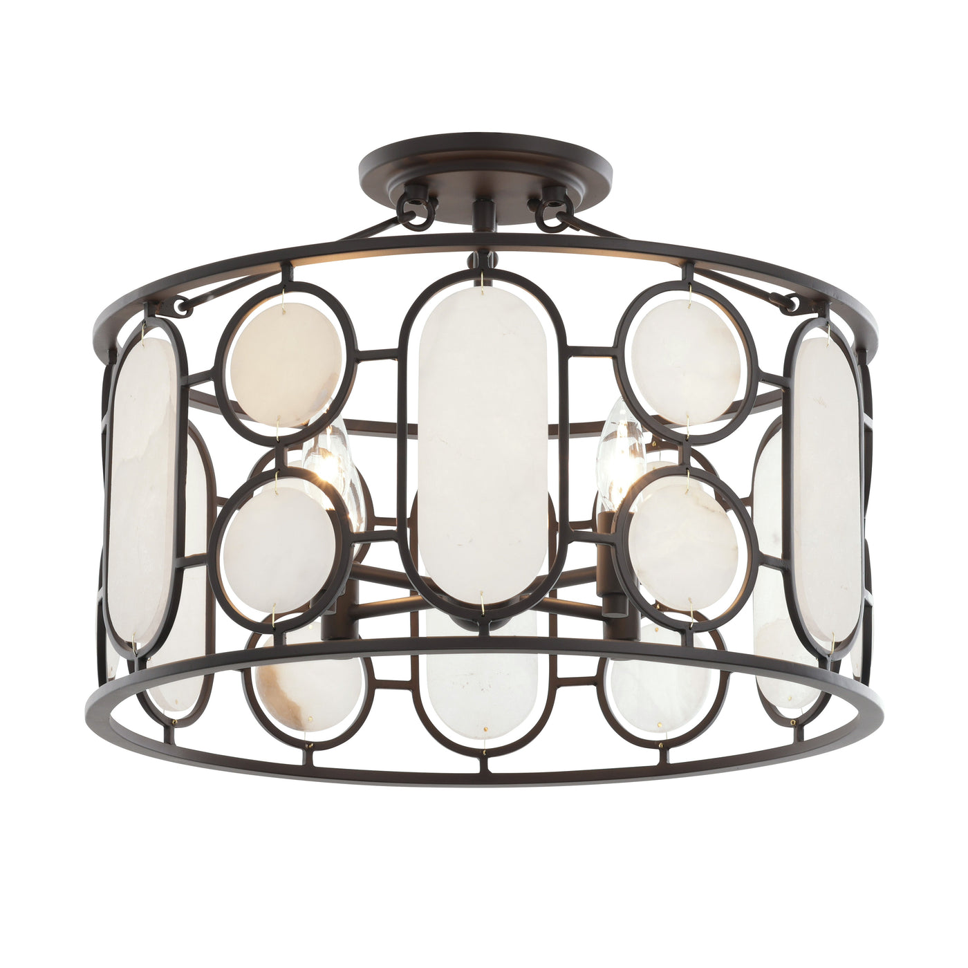 Oval Office 4 Light Semi Flush