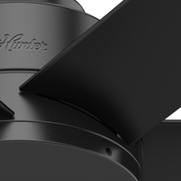 44 inch Kennicott Matte Black Damp Rated Ceiling Fan and Wall Control