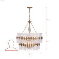 Aurora 14 Light 2 Tier Pendant