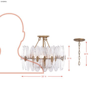 Aurora 4 Light Convertible Semi Flush