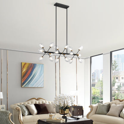 Nodus Crystal Rectangular Chandelier | 18 Lights
