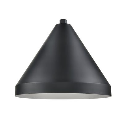 17'' Satin Black Aluminum R Series Cone Shade