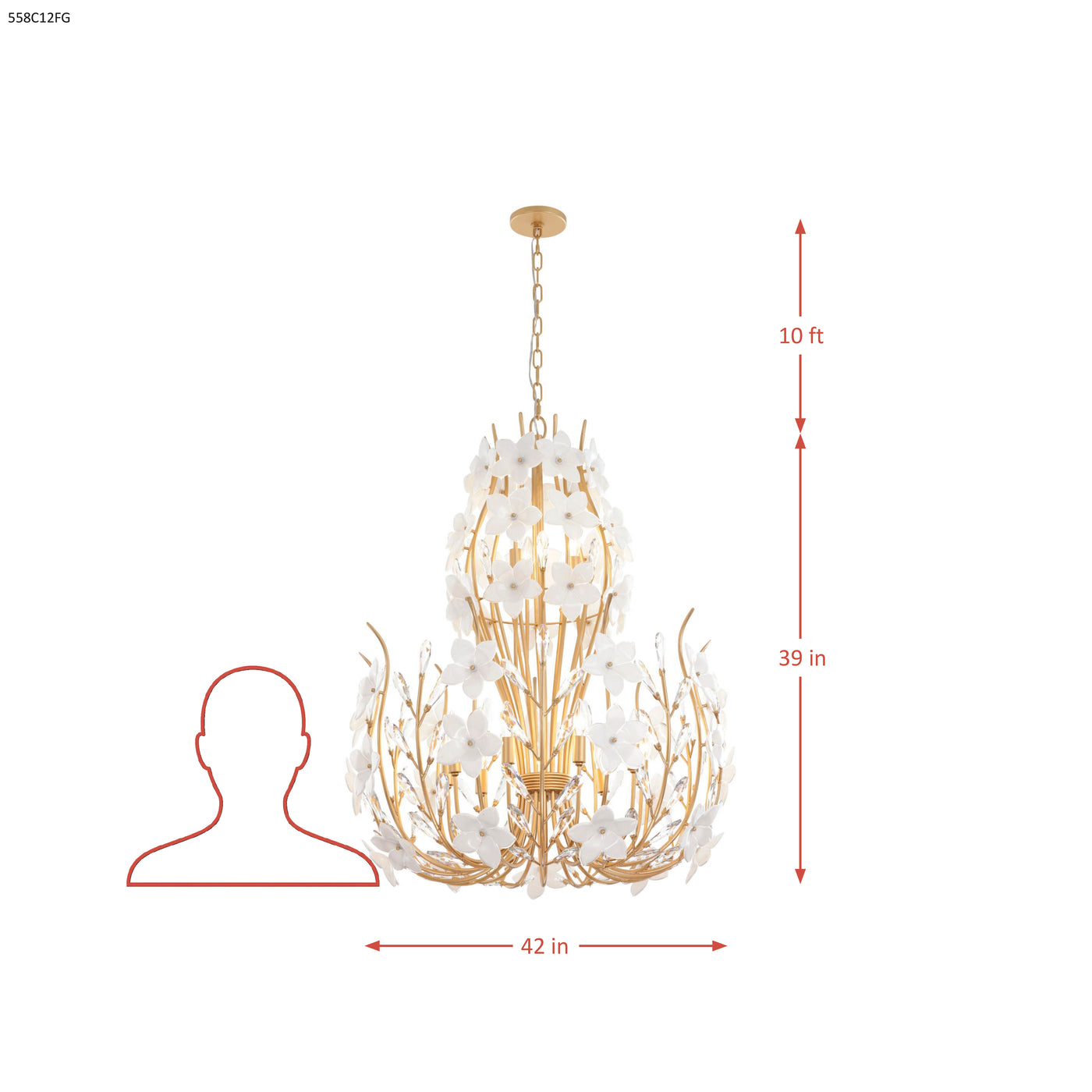 Petal Court 9+3 Light Chandelier